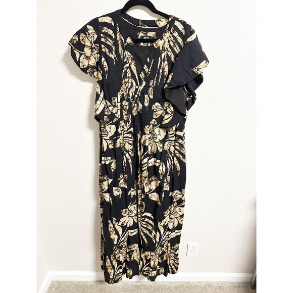 Maeve Black and Tan Botanical Maxi Dress - Picture 3 of 7